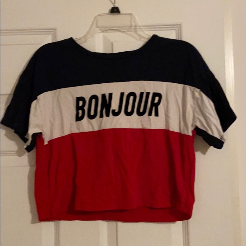oversized cropped tee